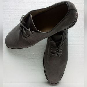 Old Navy Newbuck Suede Leather Lace-up Oxford Shoes Men's 11 Gray